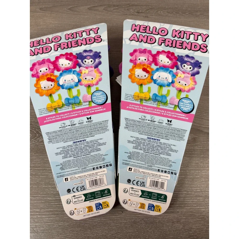 Sanrio Hello Kitty and Friends Kuromi My Melody Celebration Plush Flower Set 2pc